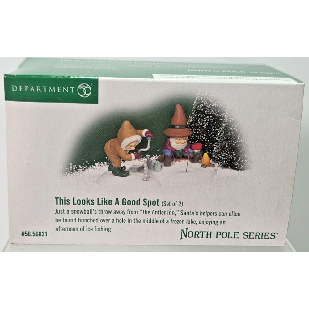 This Looks Like Good Spot 56831 North Pole Village Dept 56 Christmas Ice Fishing